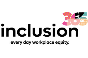 Black Inclusion - every day workplace equity text with a multicoloured 365 to the top right